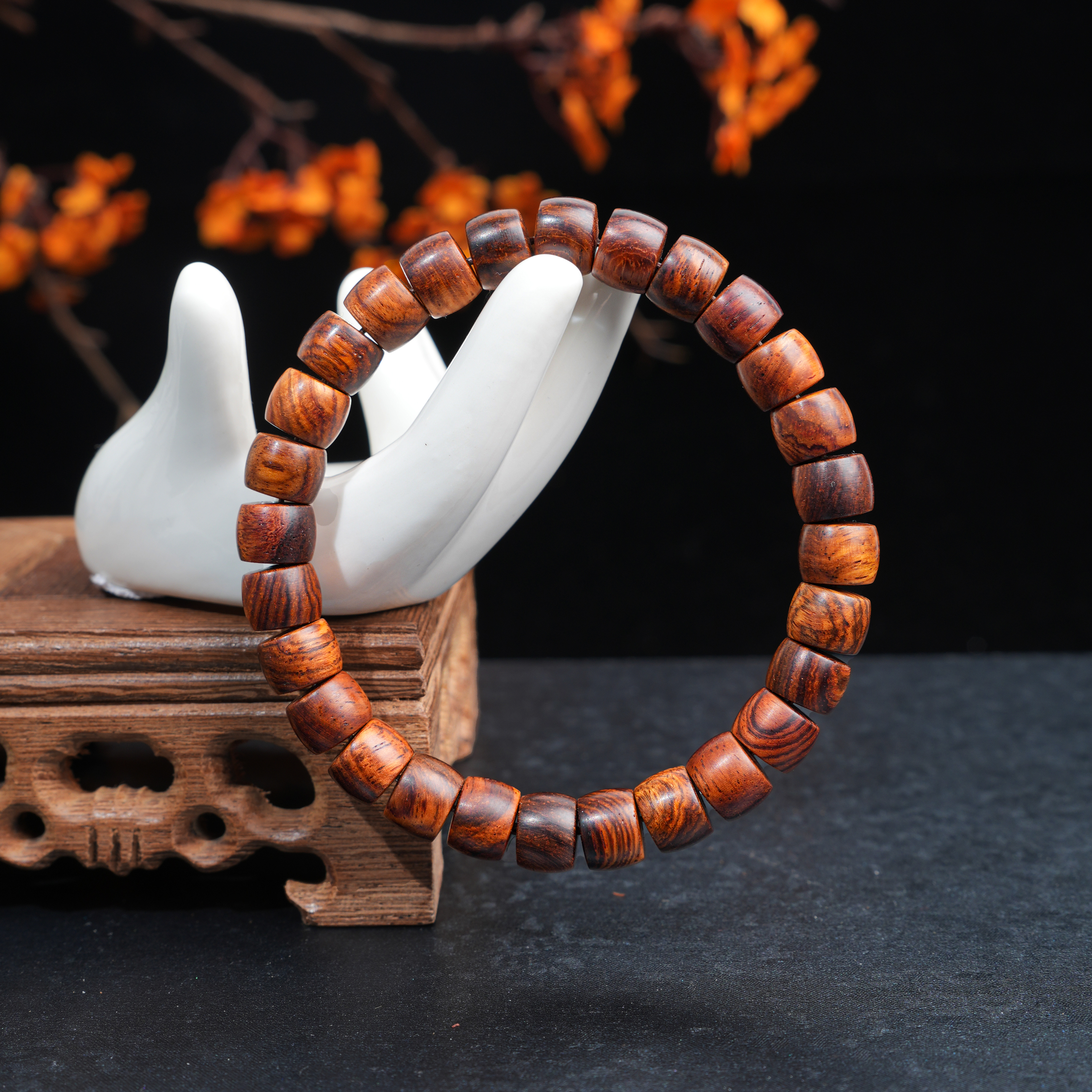 【老油梨】海南黄花梨7*9*28颗单圈