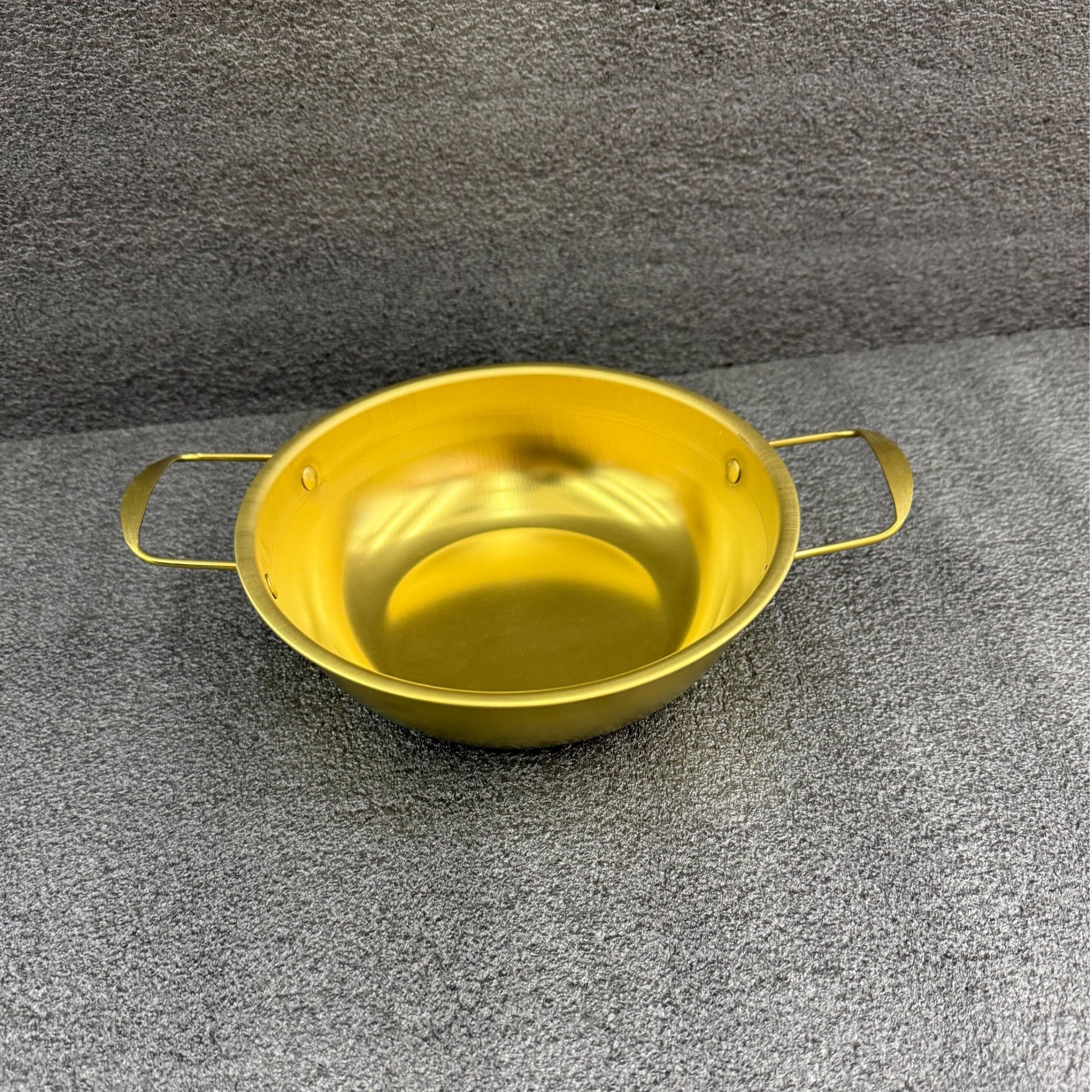 韩式不锈钢泡面单人小火锅金色火锅双耳干锅拉面家用