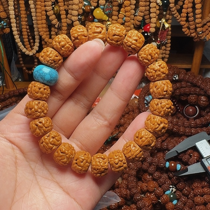 杰***风吊坠金刚菩提13mm单圈蛤蟆背