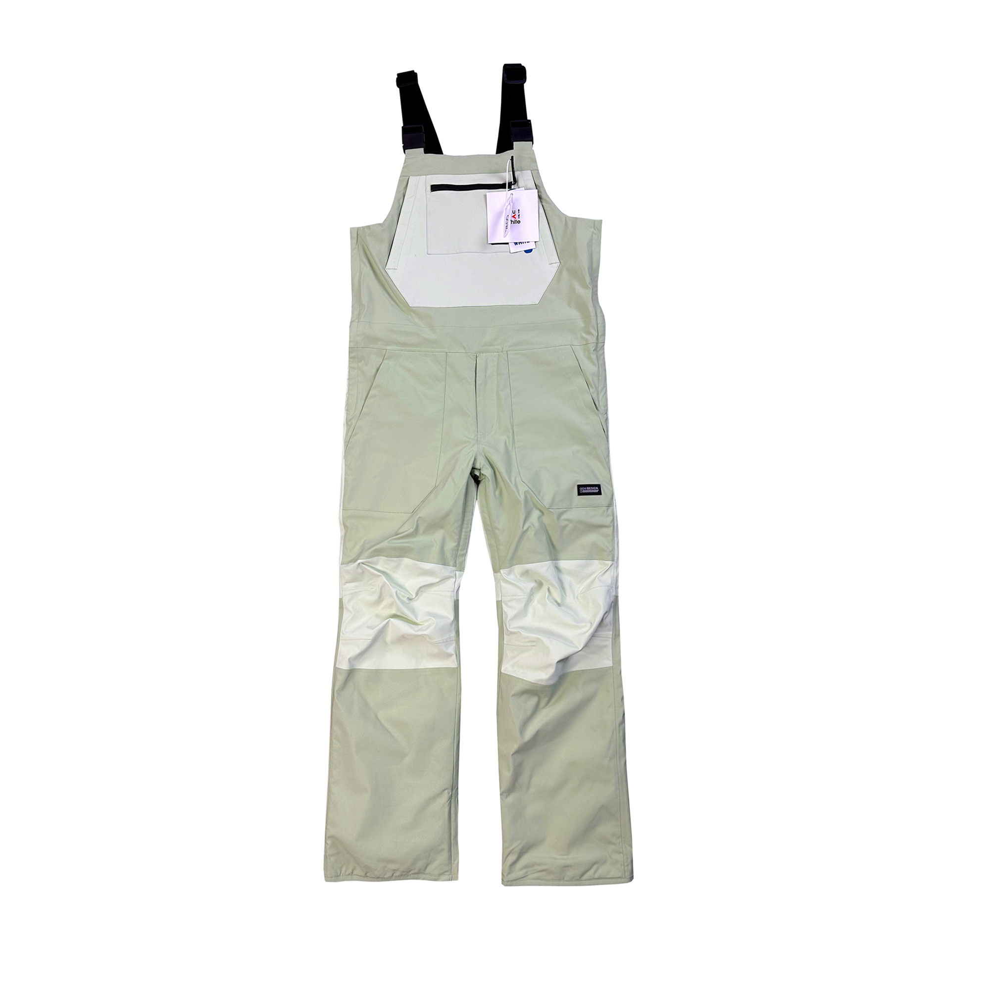 男女成人滑雪裤高腰背带连身冬季夹棉防风防水单双板户外浅色保暖