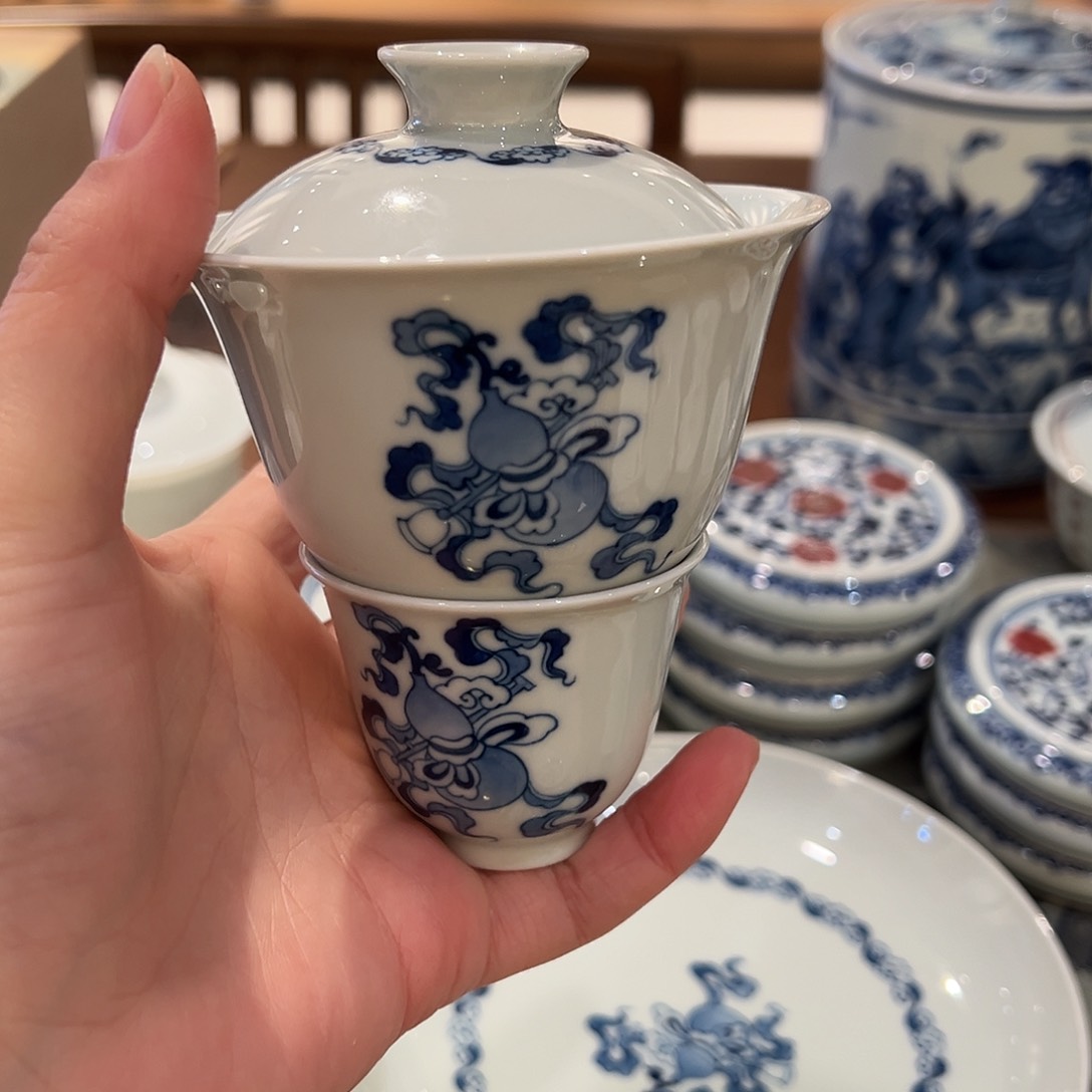 只****书易修柴窑盖碗杯子杯子