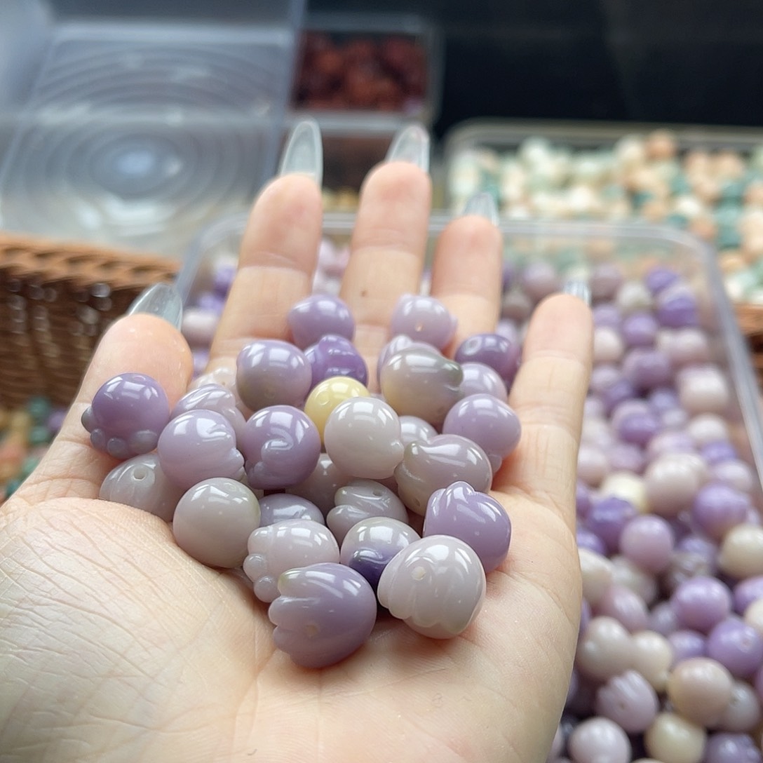 白玉菩提吊坠z微瑕12mm/20+20