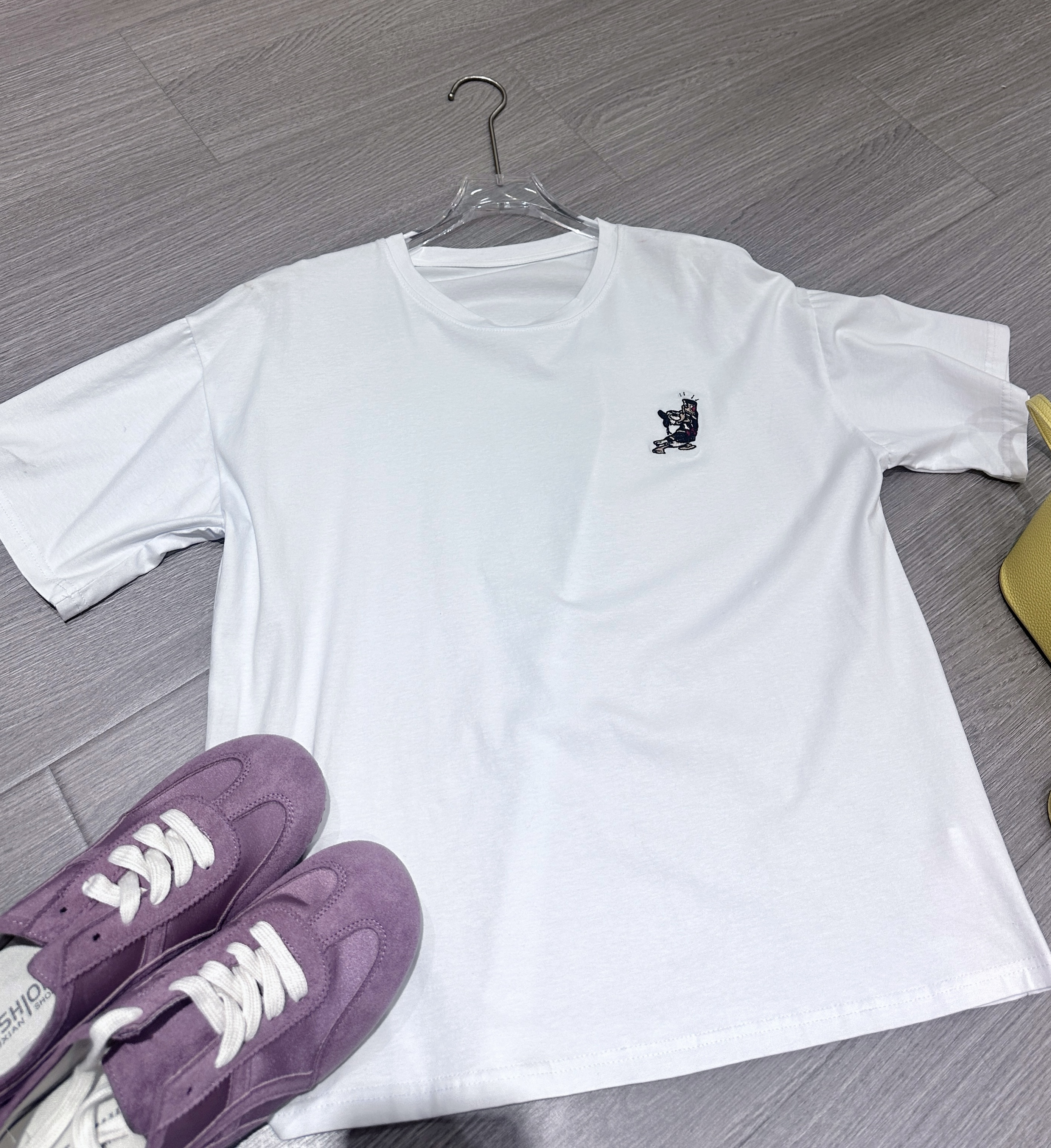 夏季新款大码D32卡通刺绣印花潮流短袖