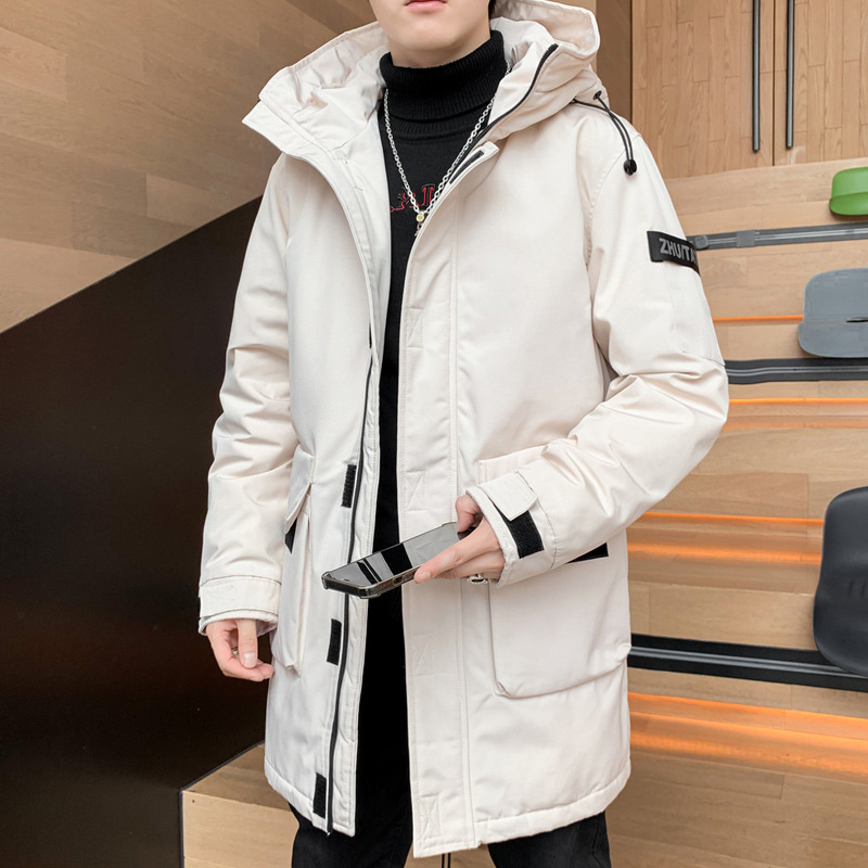 男士羽绒服中长款冬季韩板潮流帅气青年加厚保暖时尚休闲外套男装