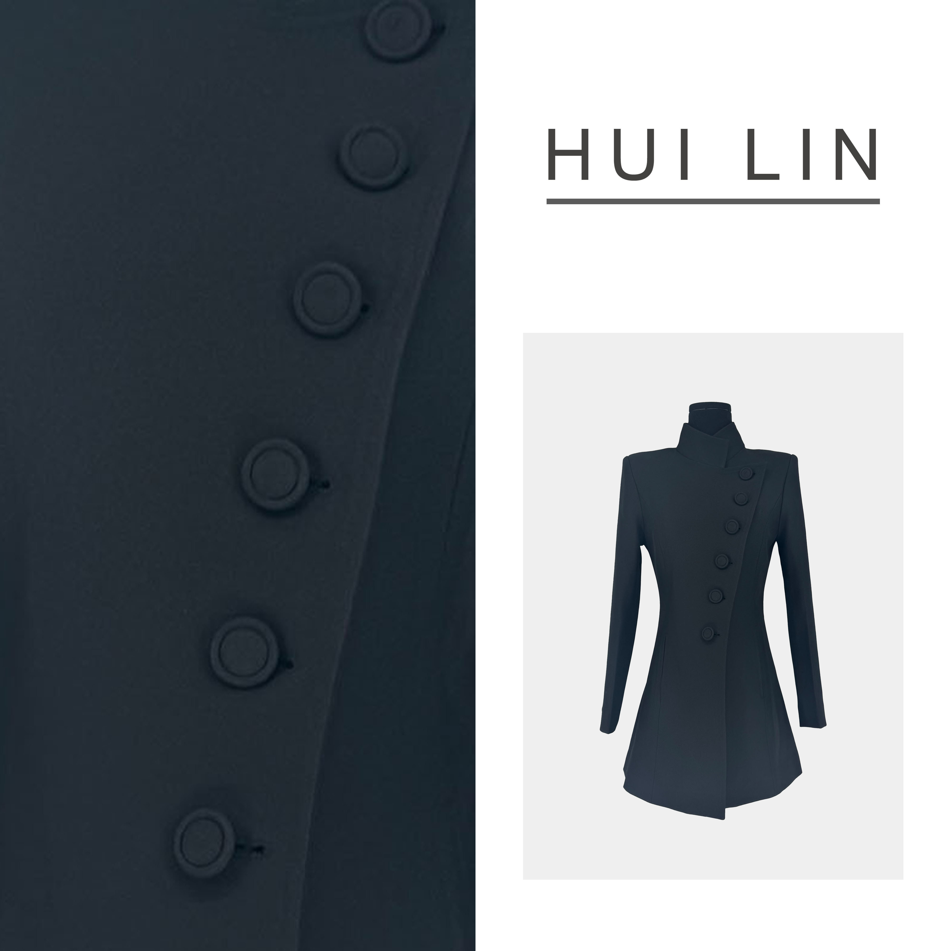 【秋季新款】法式简约纯色TR西装长袖赫本风短款大衣【Q25910】