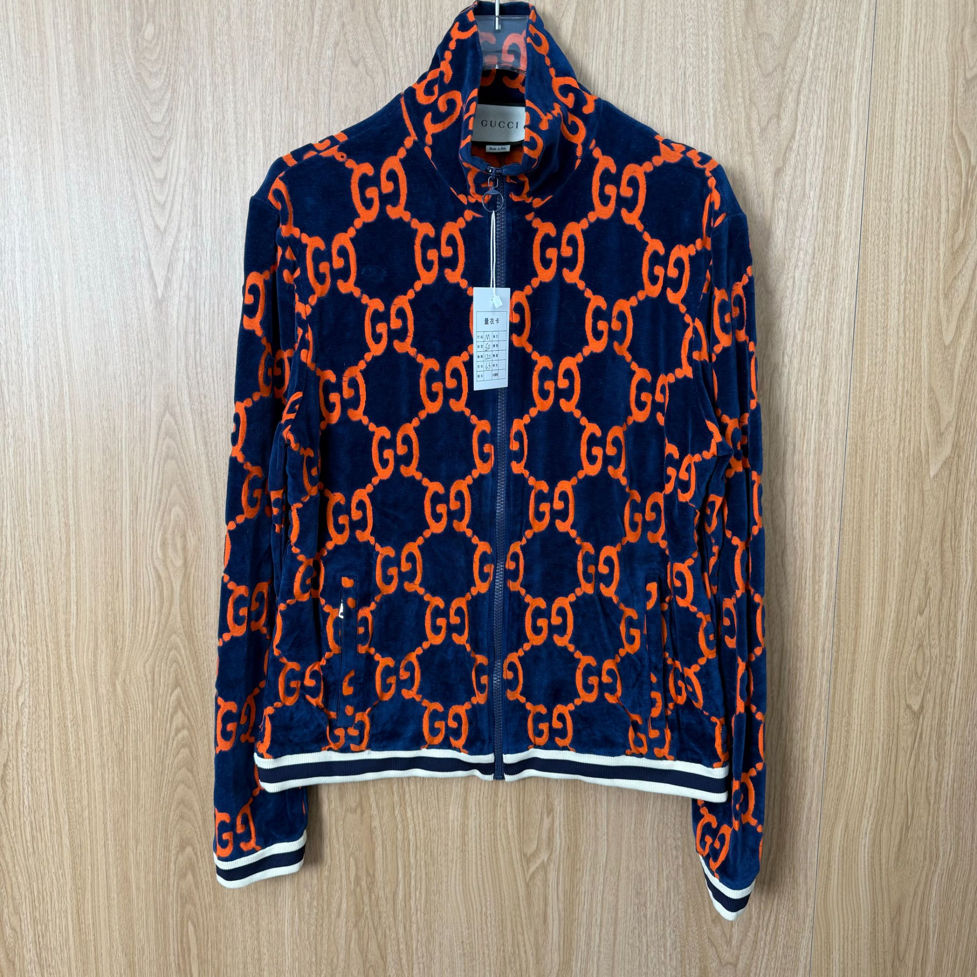 未使用 GUCCI/古驰 橙色双G满印外套M码