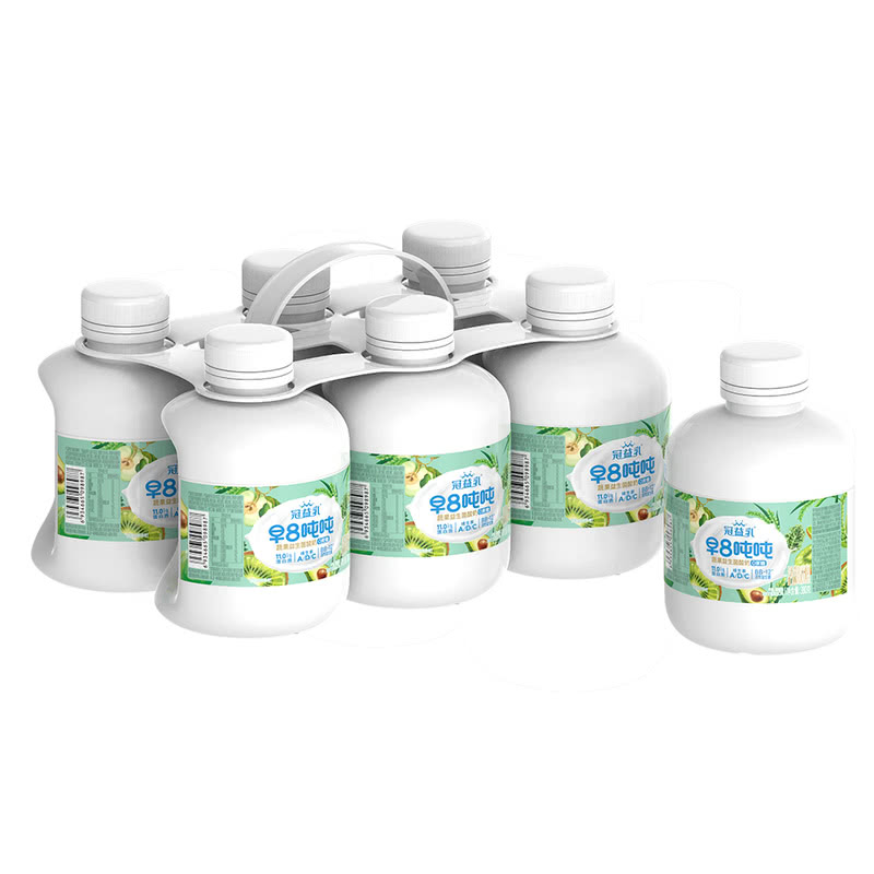 极速达蒙牛 冠益乳早8吨吨蔬果益生菌酸奶 380gx6