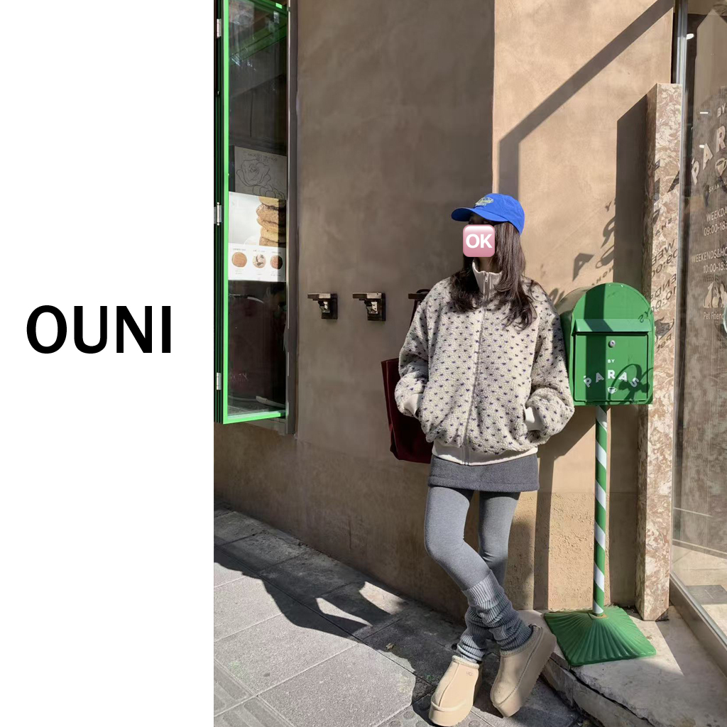  OUNI “ 晨雾裹光 “ ounc*~25韩国软糯毛绒立领冬加绒女外套