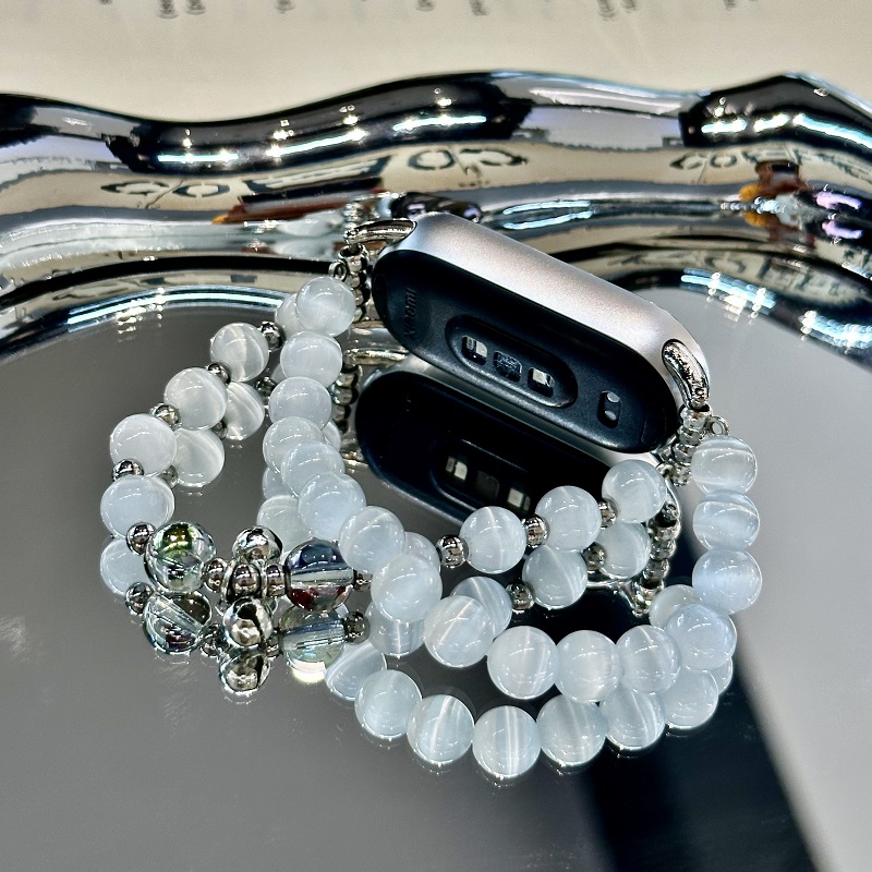 瑞馨宜镭射铃铛猫眼石适用小米手环10表带9Pro小米9/8表带5/6/7