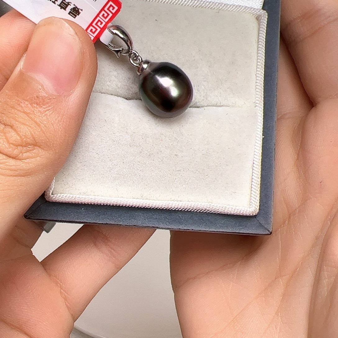 银S925镶嵌海水珍珠耳饰