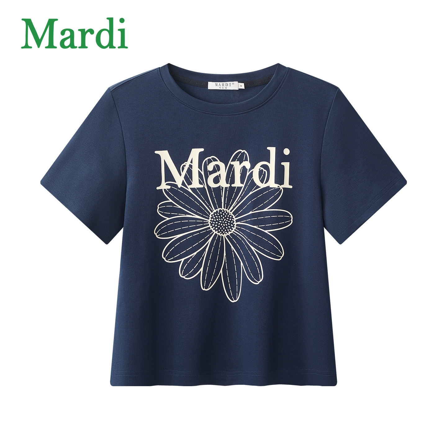 Mardi雏菊印花短袖通勤圆领T恤春夏女士lulu风肯豆风MTX2522592