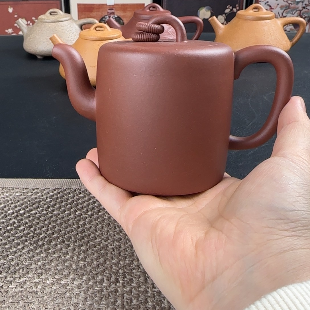 紫砂茶壶微瑕双圈