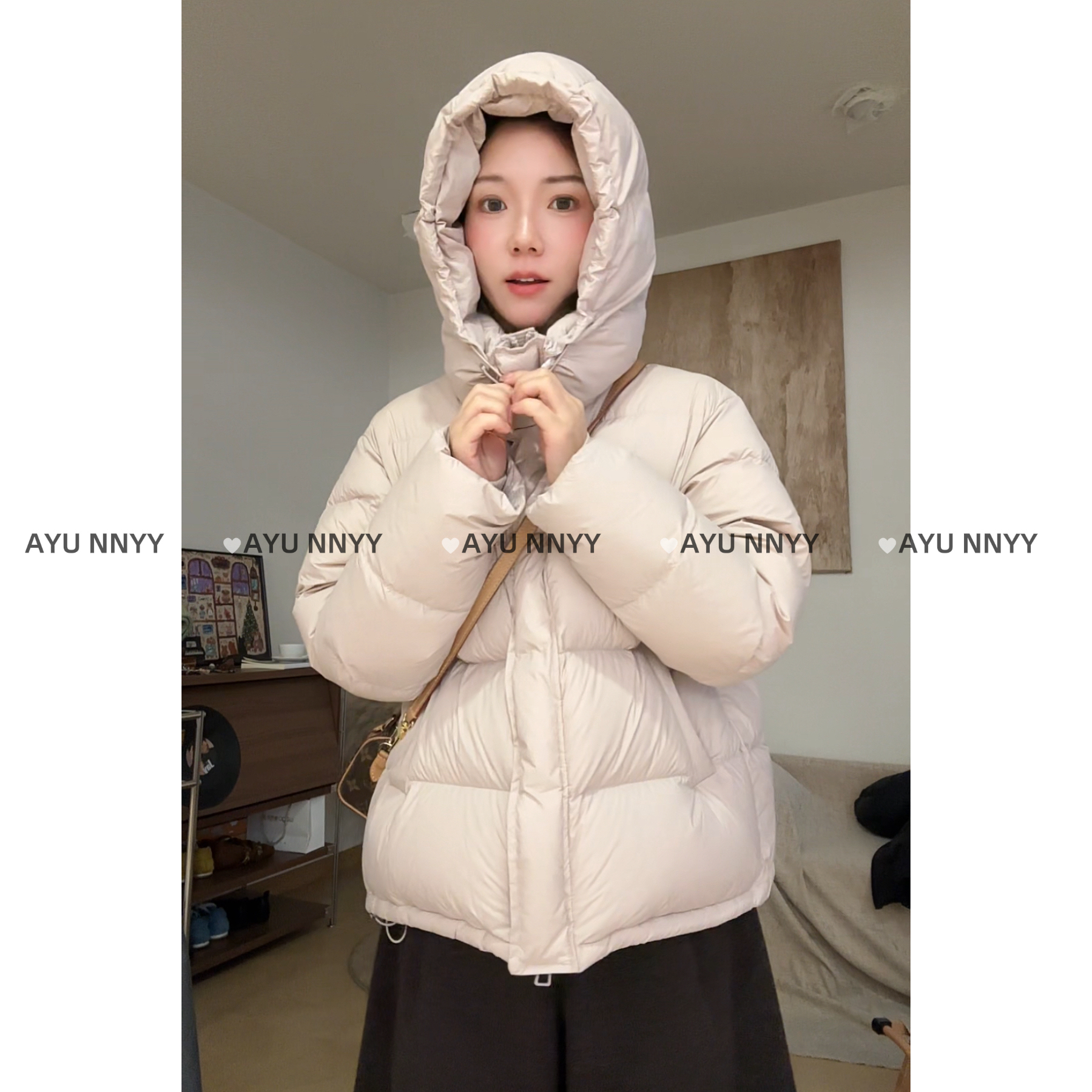 阿虞 ｜新国标95白鸭绒泡芙连帽羽绒服
