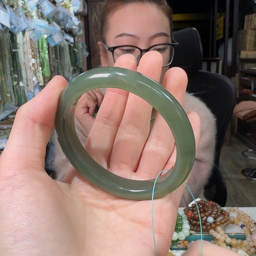 和田玉未镶嵌手链54贵妃