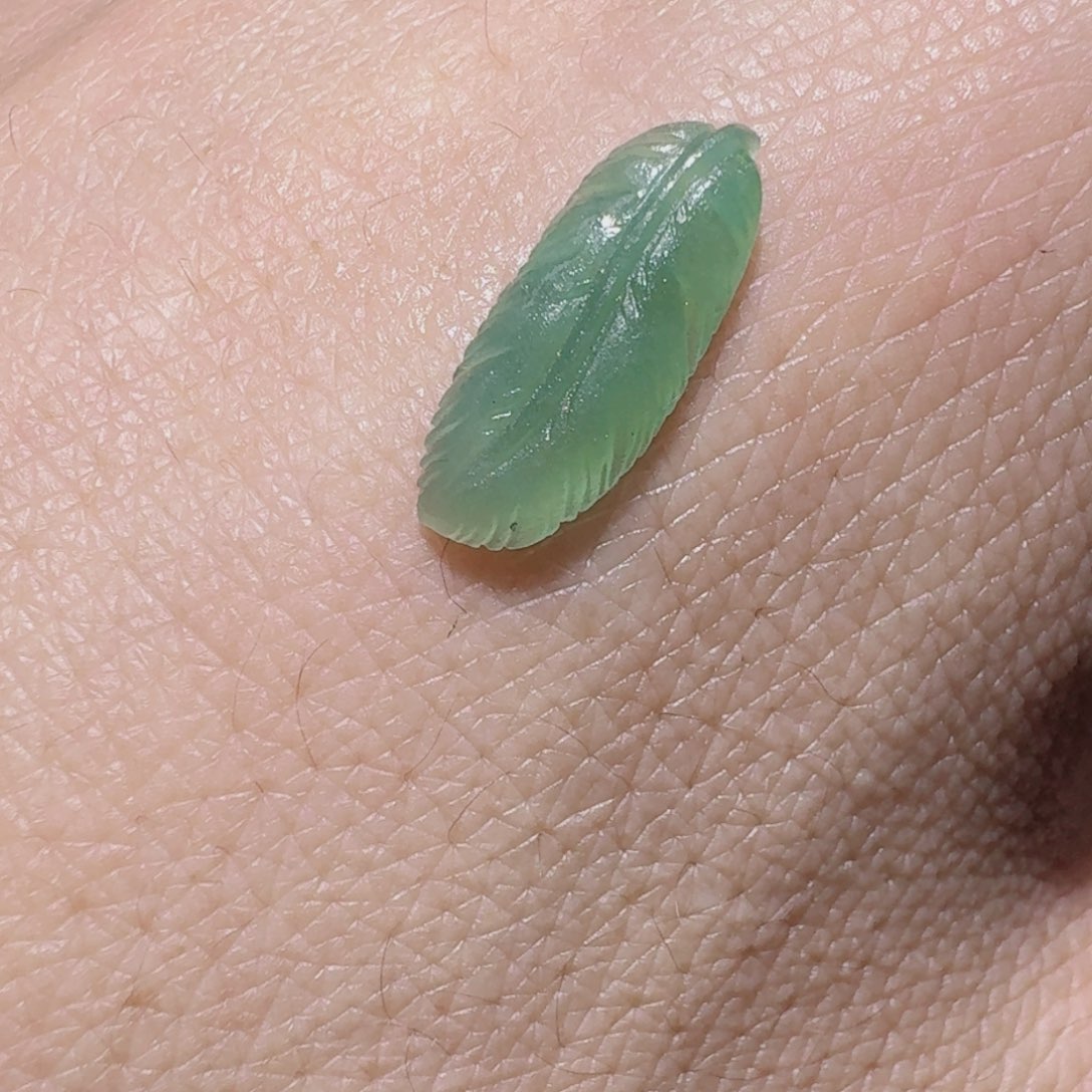 定制翡翠未镶嵌天然翡翠羽毛