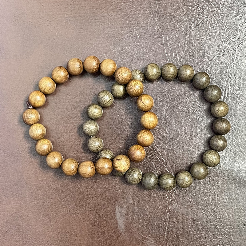 8mm金丝楠木手串男女款盘玩手串文玩佛珠木质手链手串阴沉木枯