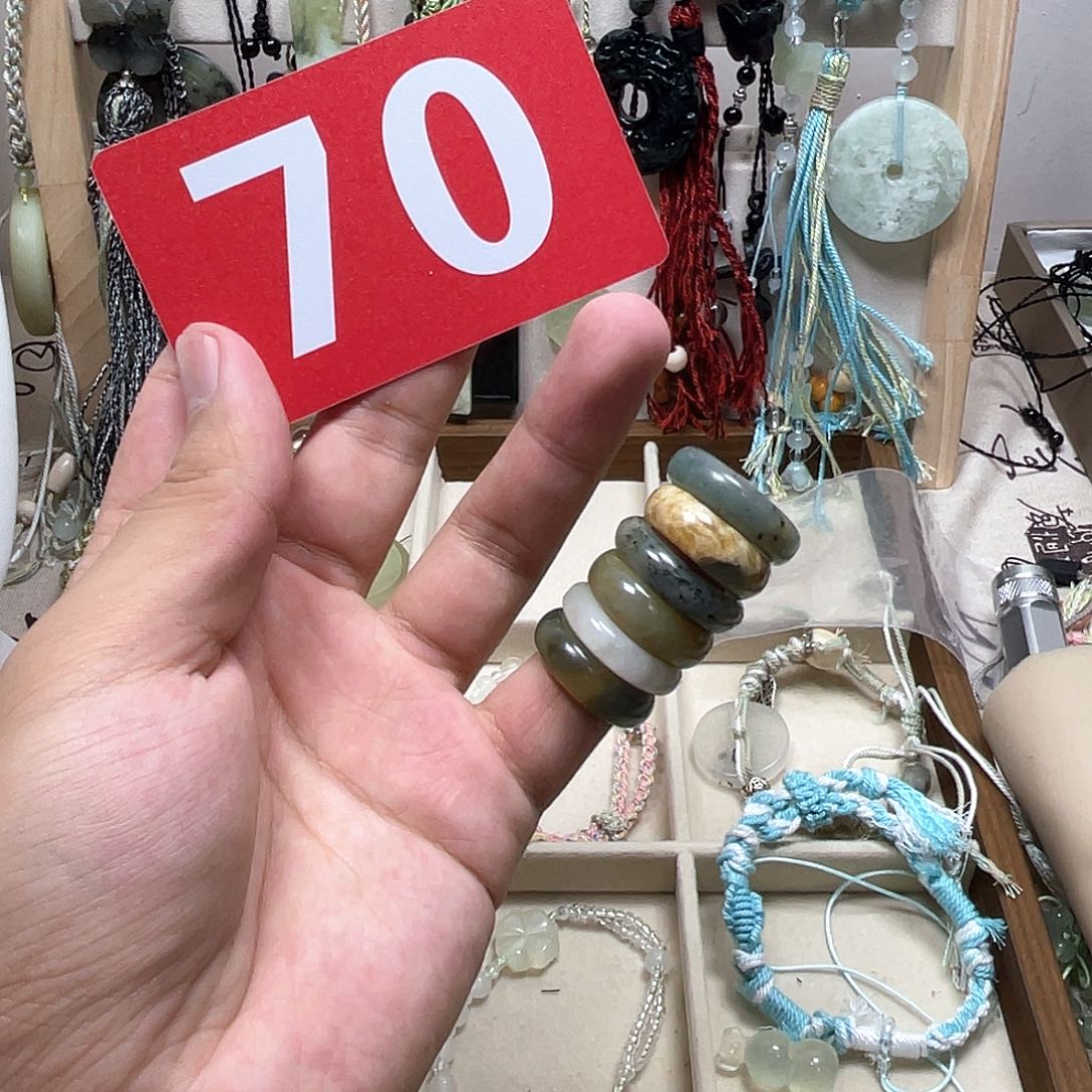 蛇纹石玉合金手链