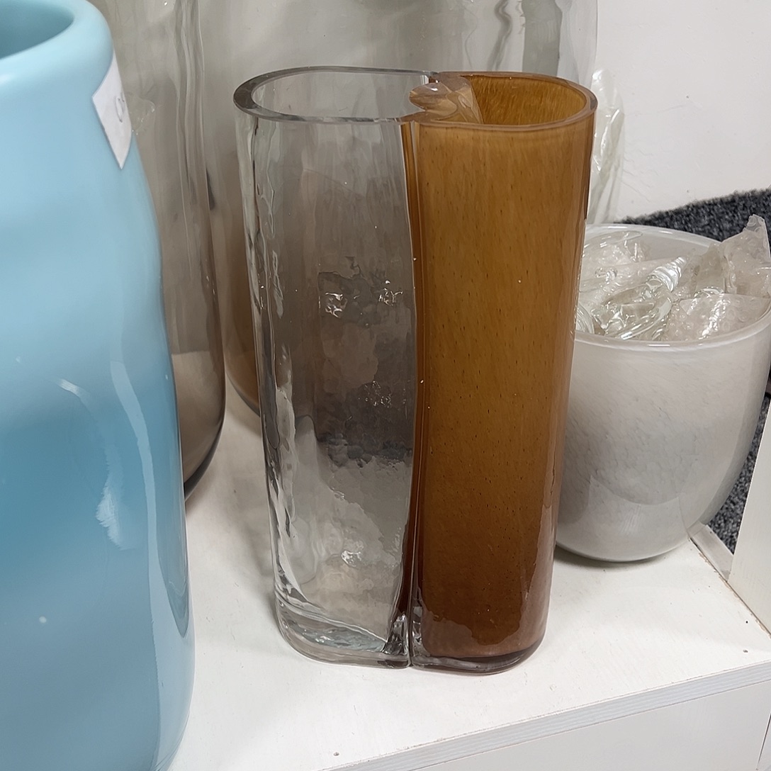 琉璃高30黄透明琉璃花器