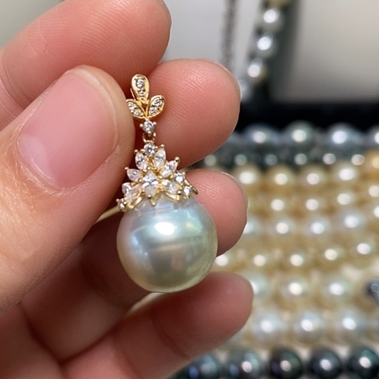 海水珍珠颈饰银S925镶嵌13-14