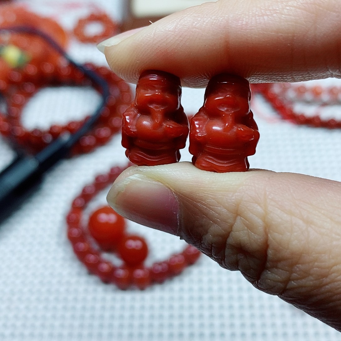 南红玛瑙未镶嵌单珠卡11