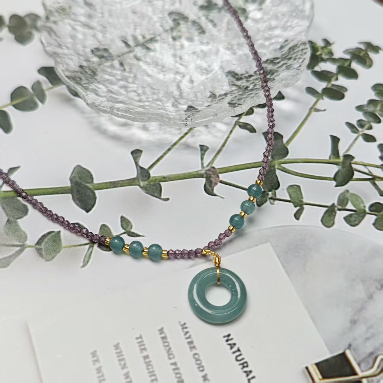 【望你平安】翡翠平安扣设计手链15+(多样发其一) YX356