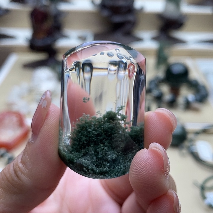 未镶嵌吊坠(不含链)水晶绿幽灵聚宝盆吊坠定制