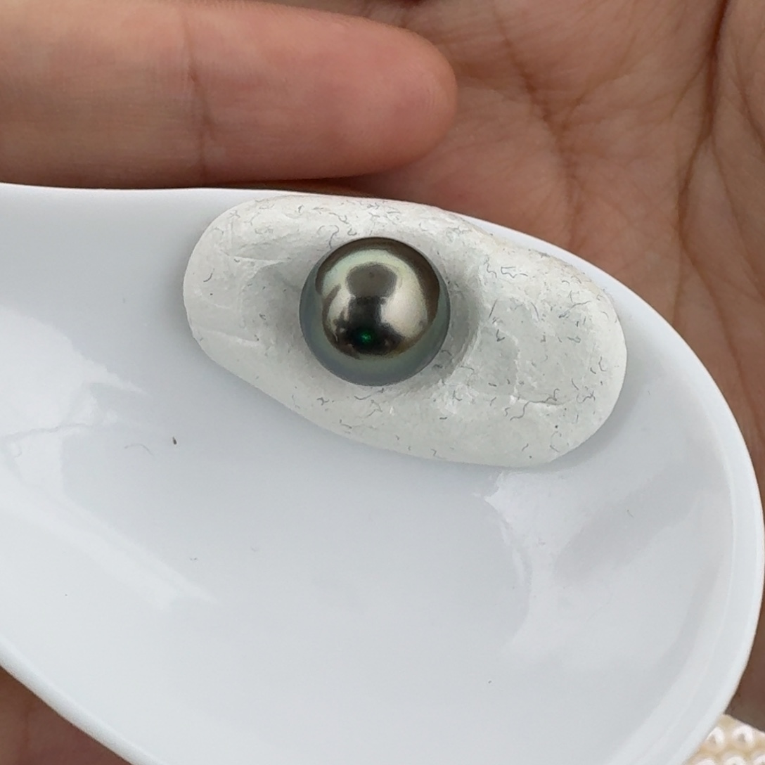 海水珍珠裸珠大溪地正圆无暇10mm
