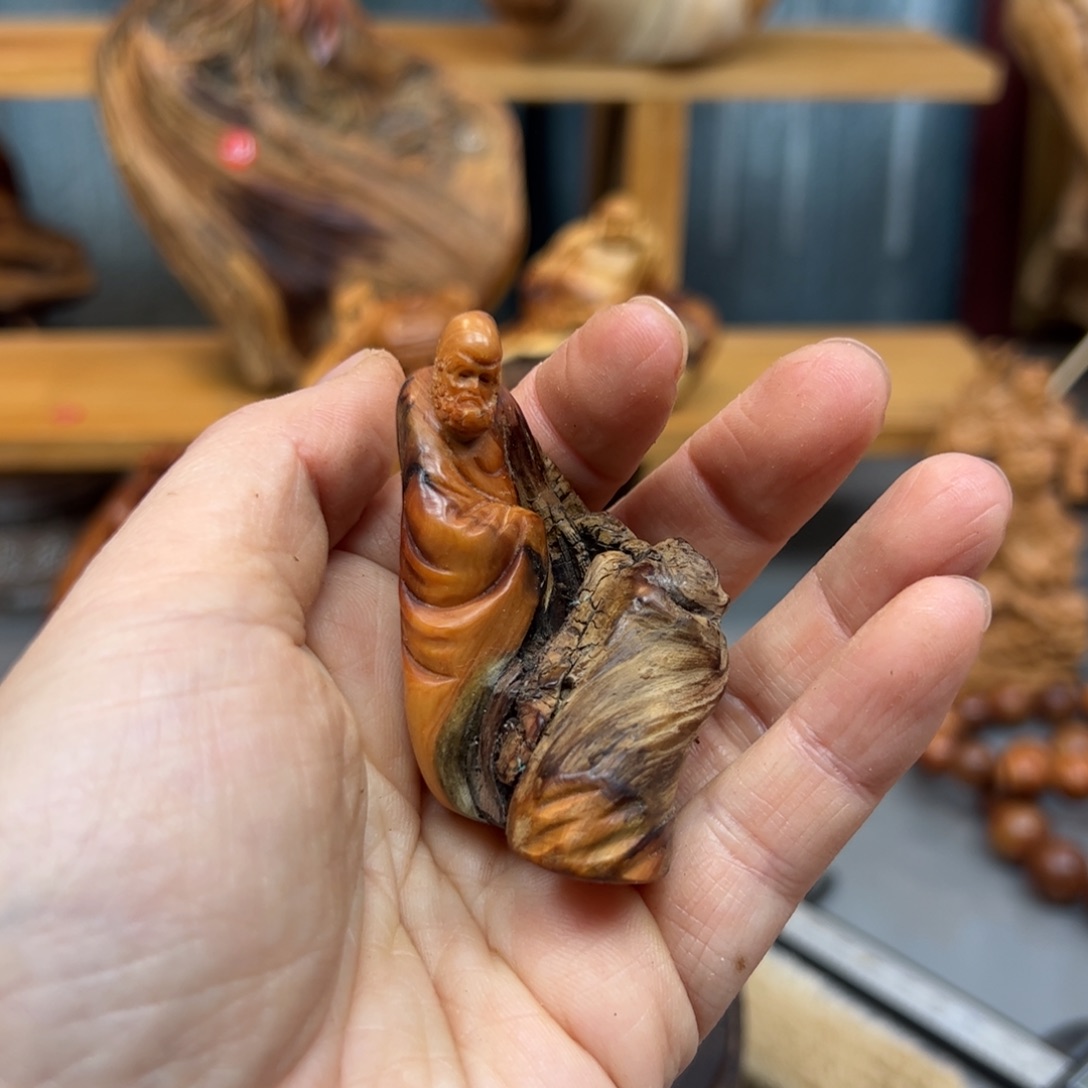 希***凸柏木崖柏木摆件手把件