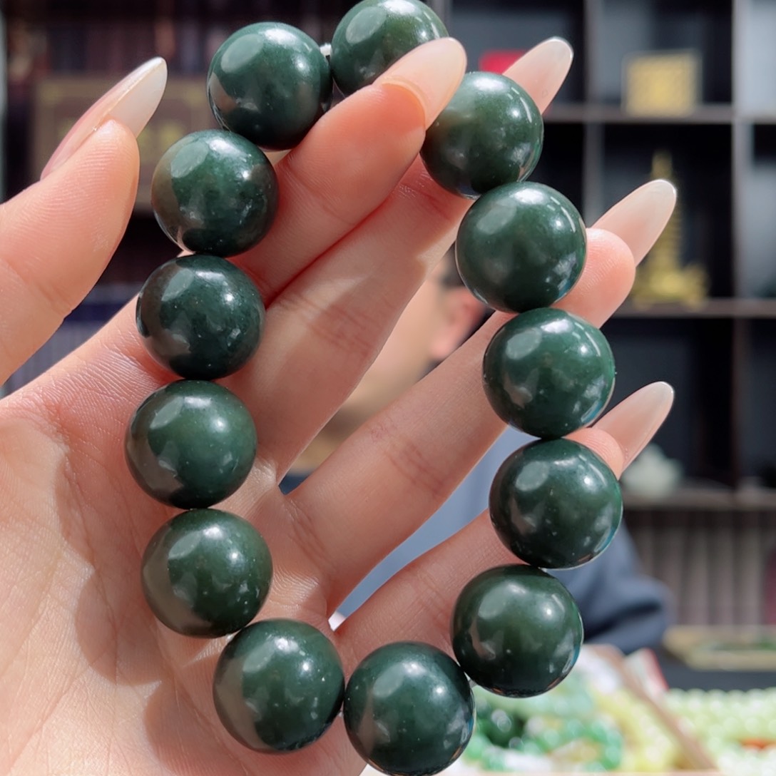 【闪购商品】和田玉手链未镶嵌新疆塔青18多样性拍一发一