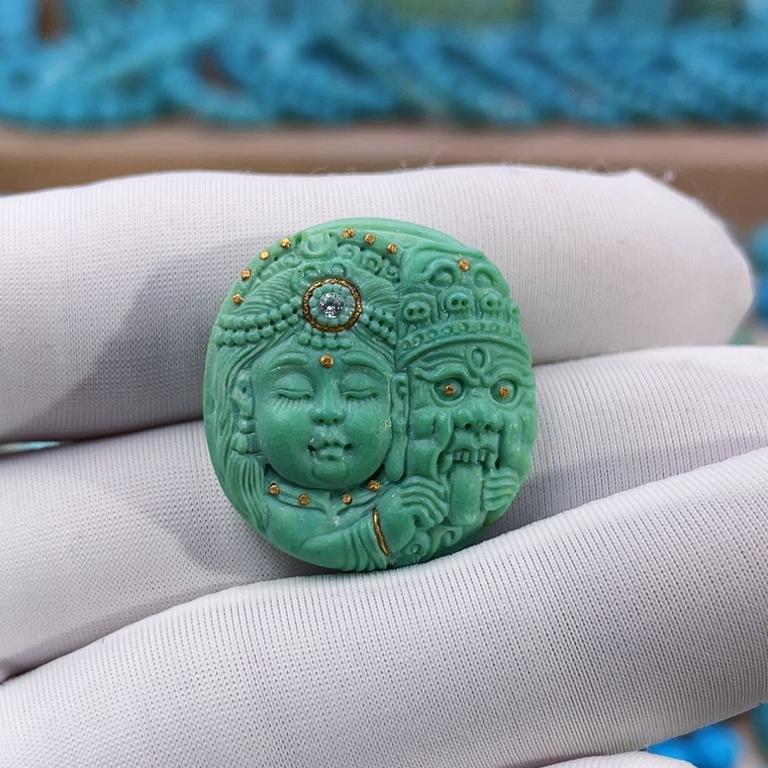 绿松石珠宝奇石未镶嵌