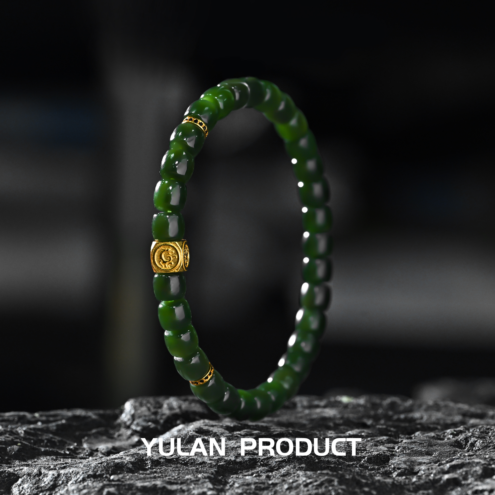 龙虎山【碧潮·四象】碧玉直切小众气质男女同款-7mm左右精工百搭