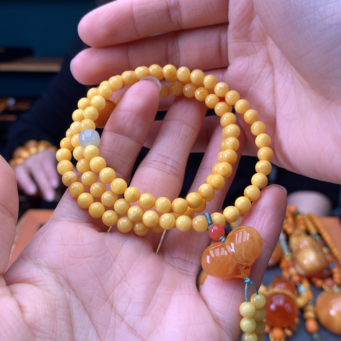 蜜蜡未镶嵌手串天然