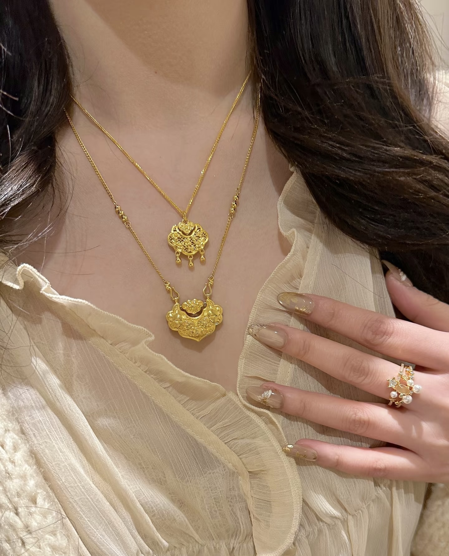 坠链均足银 【双鱼锦鲤锁包】锁住平安和幸福