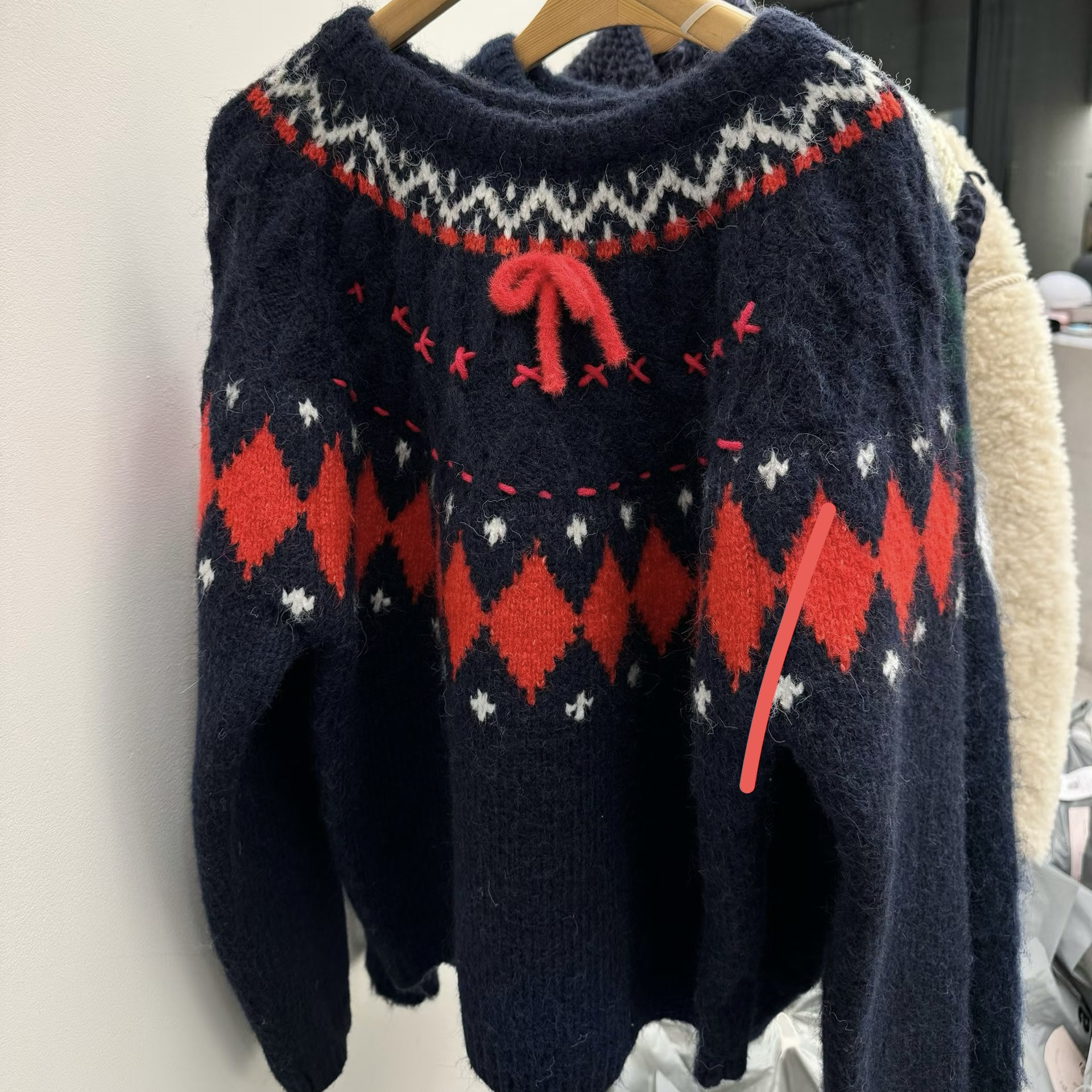 韩国东大门冬季正品手工毛衣