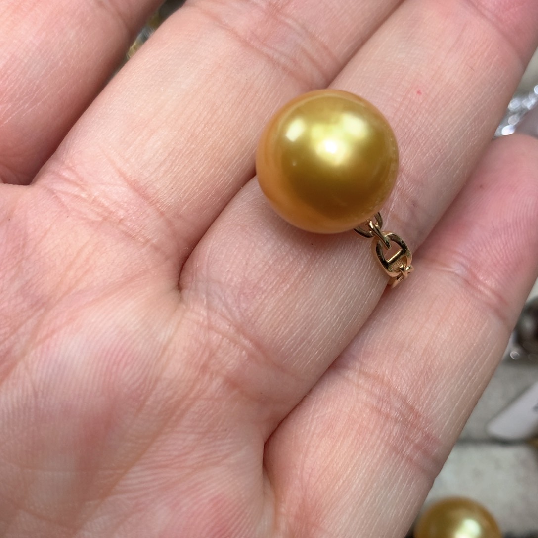 海水珍珠戒指18K金镶嵌
