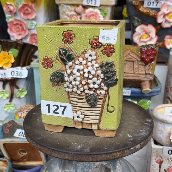 紫砂花盆粗陶材质多肉花盆