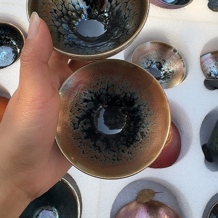 倪***道茶盏建盏茶器打漆