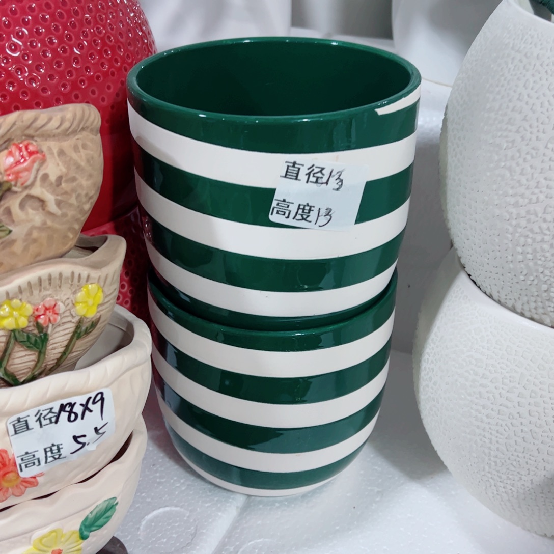 有孔，陶瓷花盆满10米包邮发货