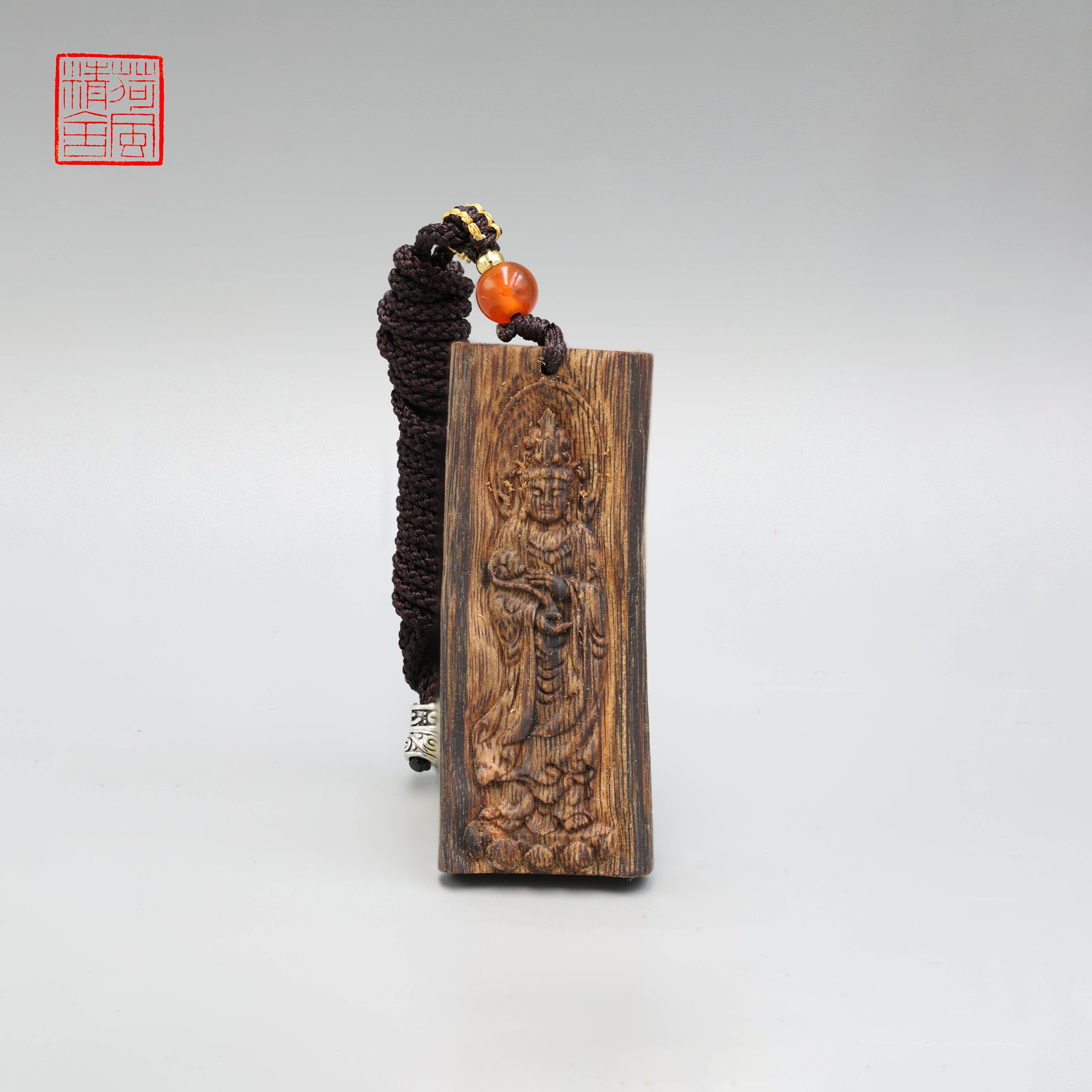 沉香如意观音牌子沉香吊坠-CX530