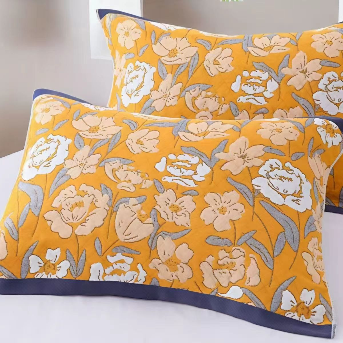 2025新款亲肤柔软纱布枕巾