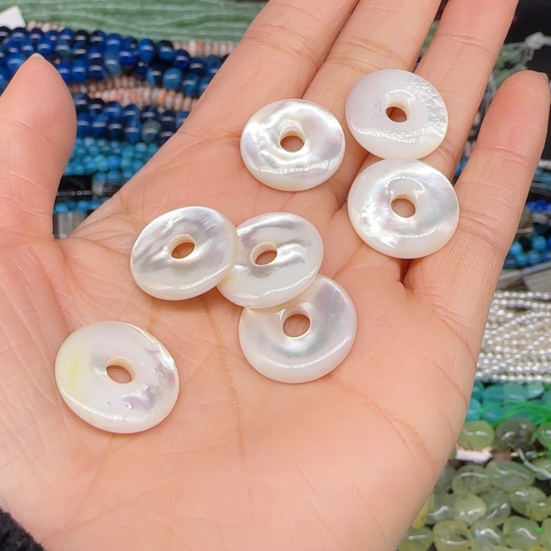 玛瑙/玉髓合金珠宝半成品珍珠母贝18mm一个