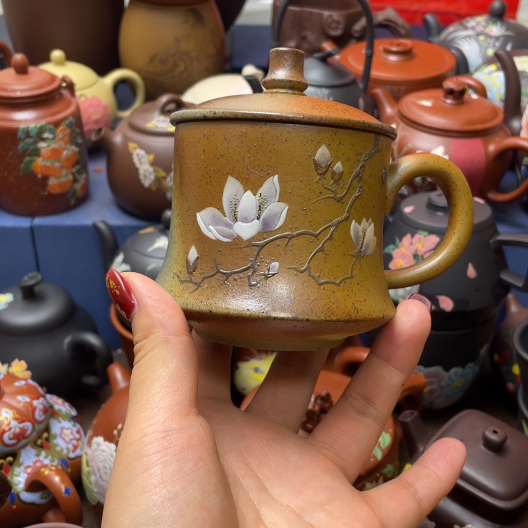 红泥茶杯紫砂主人杯200cc