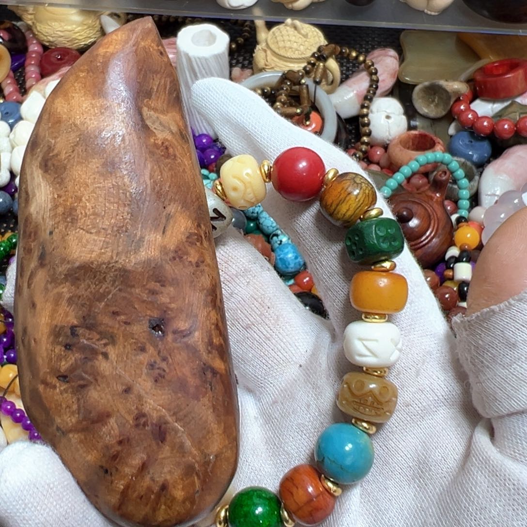 非洲檀香无事牌12单圈手串