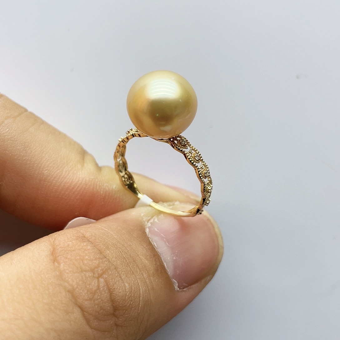 海水珍珠18K金镶嵌戒指