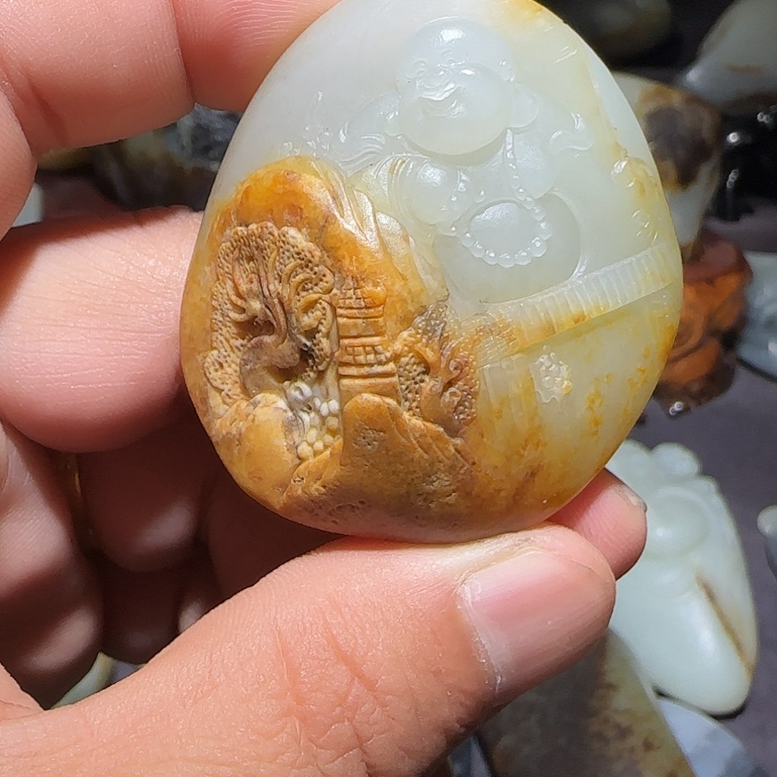 和田玉未镶嵌挂件