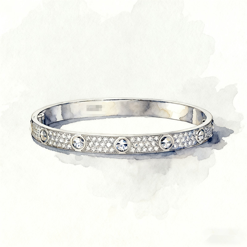 合金手镯 合金手镯 轻奢百搭款LOVE手镯