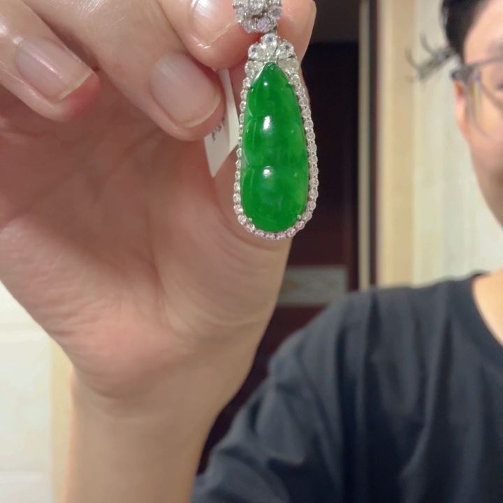 翡翠银S925镶嵌颈饰吊坠