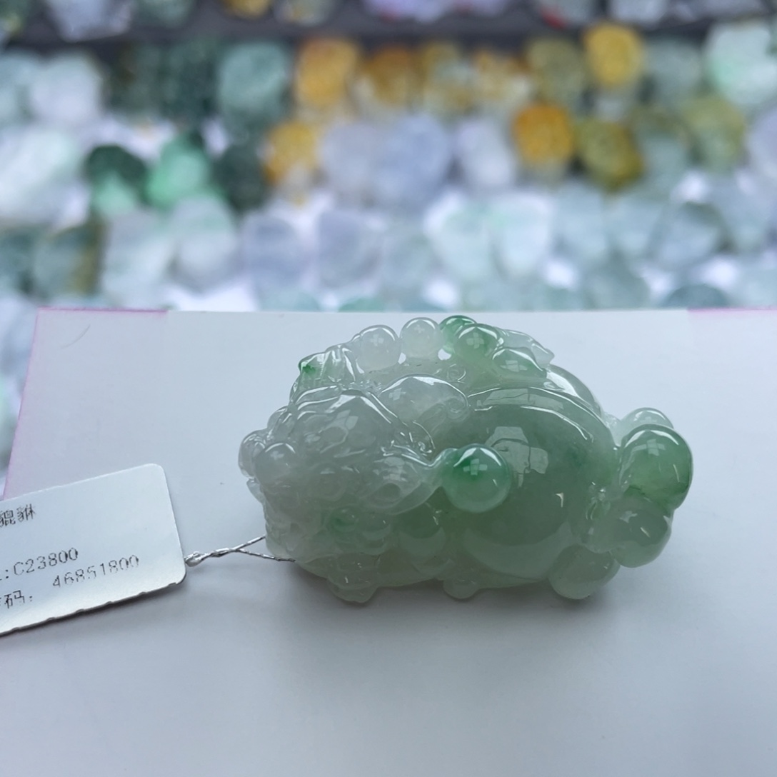 翡翠颈饰未镶嵌貔貅
