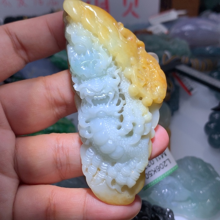 翡翠颈饰未镶嵌保真天然A货翡翠