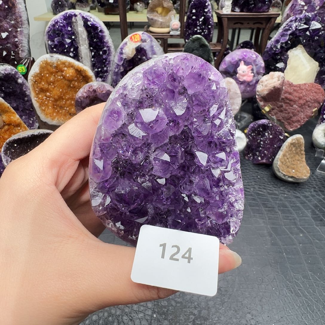 紫晶珠宝半成品未镶嵌